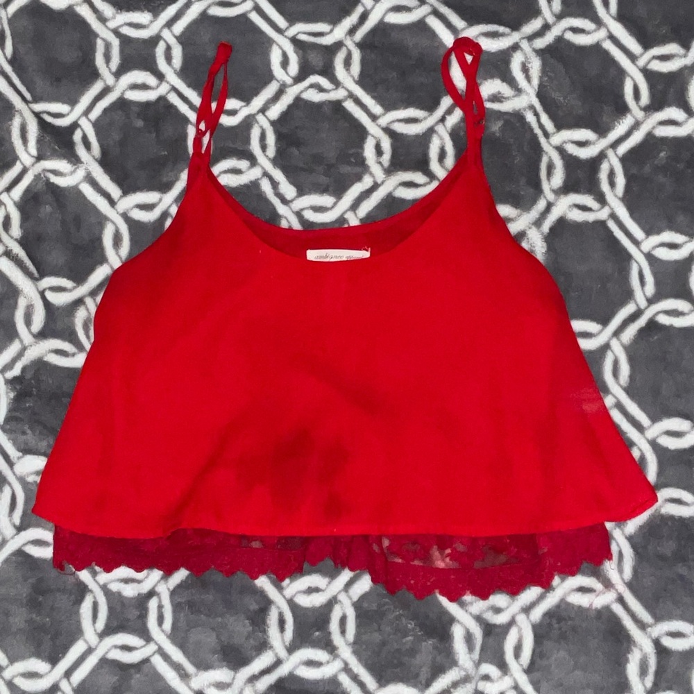 Red Crop top